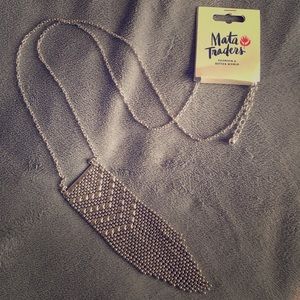 Mata Traders silver metalwork necklace